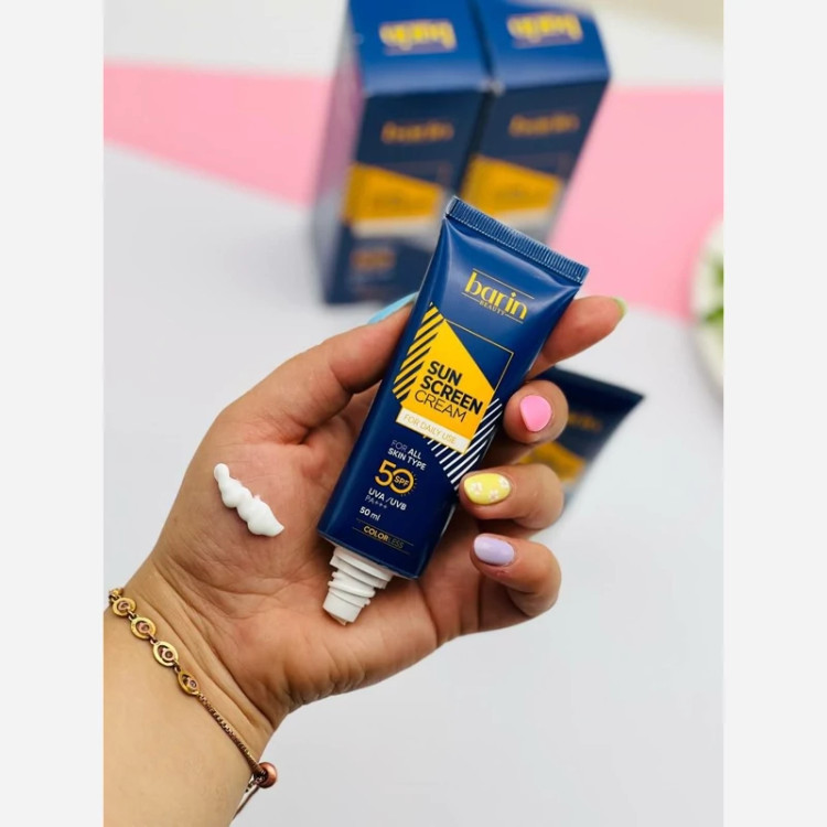 کرم ضد آفتاب بدون رنگ بارین بیوتی SPF 50 مدل CL مناسب انواع پوست حجم 50 میلیلیتر