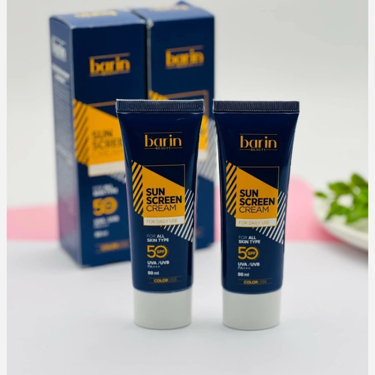 کرم ضد آفتاب بدون رنگ بارین بیوتی SPF 50 مدل CL مناسب انواع پوست حجم 50 میلیلیتر