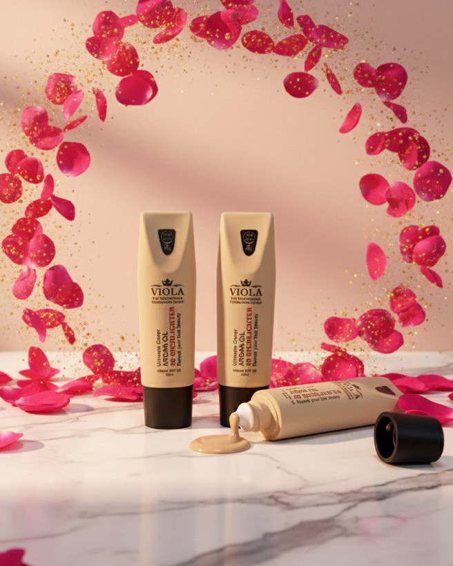کرم پودر مات ویولا حاوی روغن آرگان و ویتامین C، ضدآب، SPF20، ۴ شماره رنگ، حجم ۴۵ میلیلیتر – فروشگاه کیوت گرام