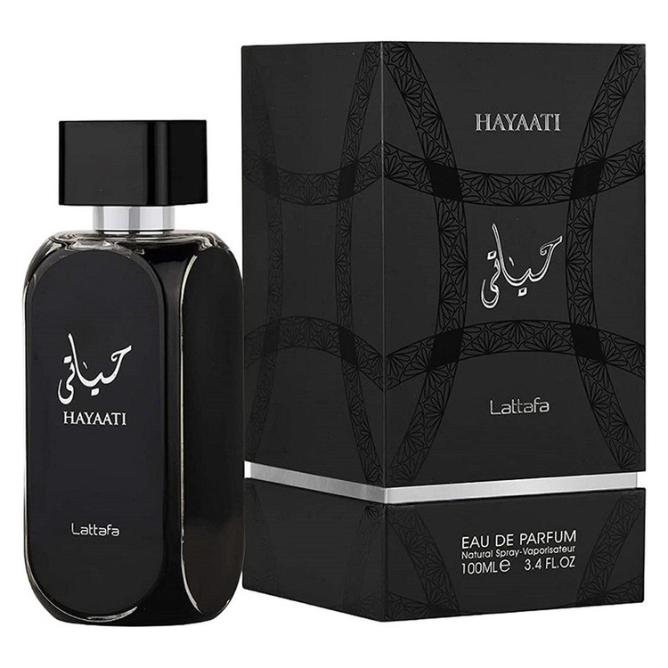 ادکلن حیاتی مشکی مردانه لطافه (Lattafa Hayaati)، ادوپرفیوم اورجینال با رایحه خنک و چوبی