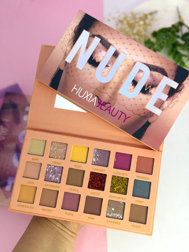 پالت سایه چشم HUXIA BEAUTY مدل NUDE، بهترین سایه با پیگمنت بالا، ۱۸ رنگ مات و شاین – فروشگاه کیوت گرام