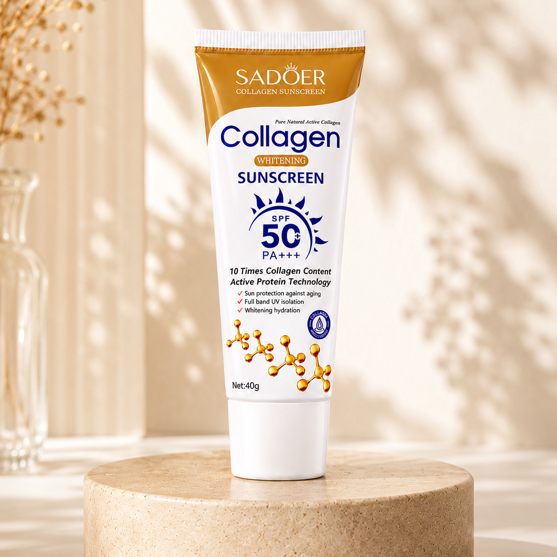 کرم ضد آفتاب بی رنگ سادور کلاژن SPF50 حجم 40 گرم