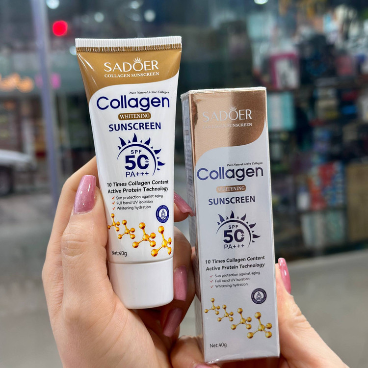 کرم ضد آفتاب بی رنگ سادور کلاژن SPF50 حجم 40 گرم