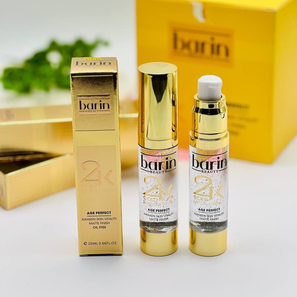 پرایمر مات کننده بارین بیوتی مدل 2K Golden حجم 20 میلی لیتر فاقد چربی