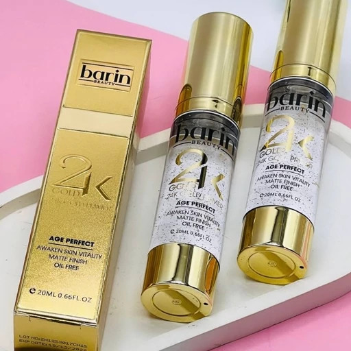 پرایمر مات کننده بارین بیوتی مدل 2K Golden حجم 20 میلی لیتر فاقد چربی